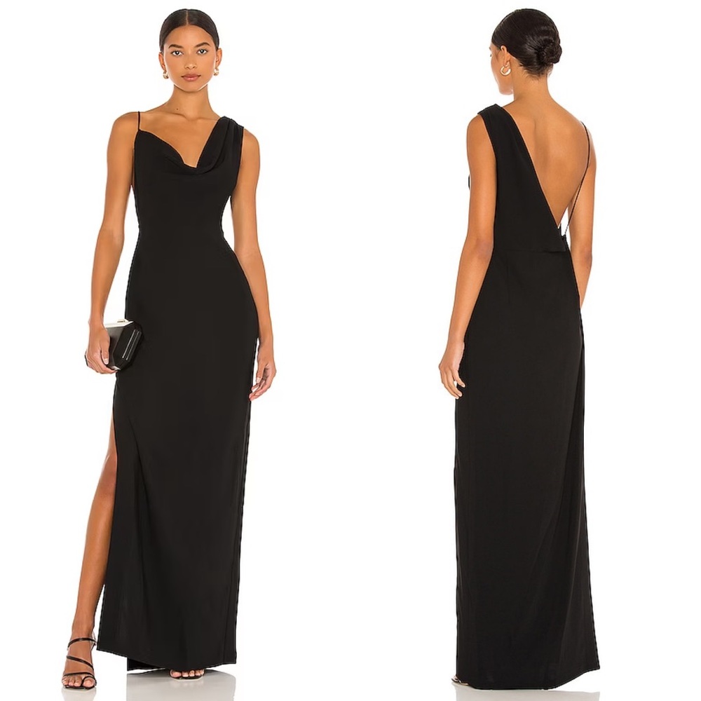 Amanda Uprichard X Revolve Arial Gown Black